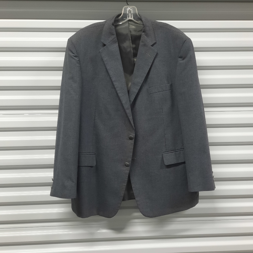 Vintage Wall Street Mens Sport Coat Suit Blazer Size 46R Gray